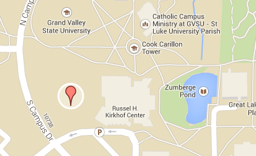 Map showing the Mary Idema Pew Library